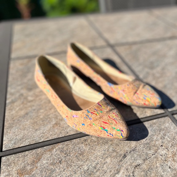 Serra cork paint splatter flat shoes - Picture 2 of 11